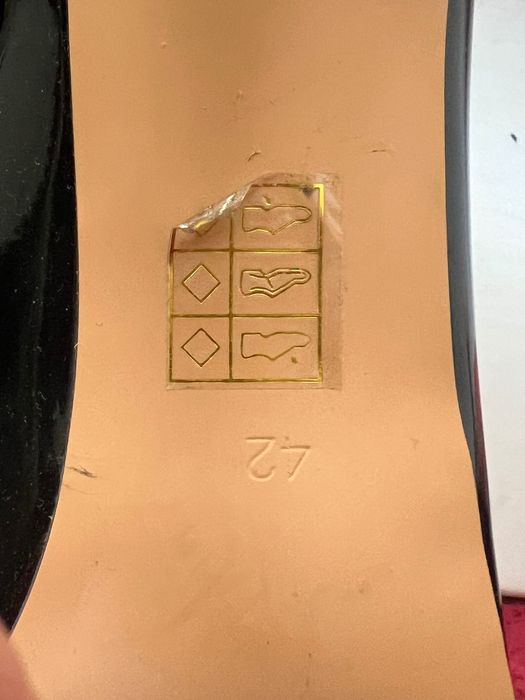 Новые туфли лодочки на высоком каблуке лаковые черные размер 42