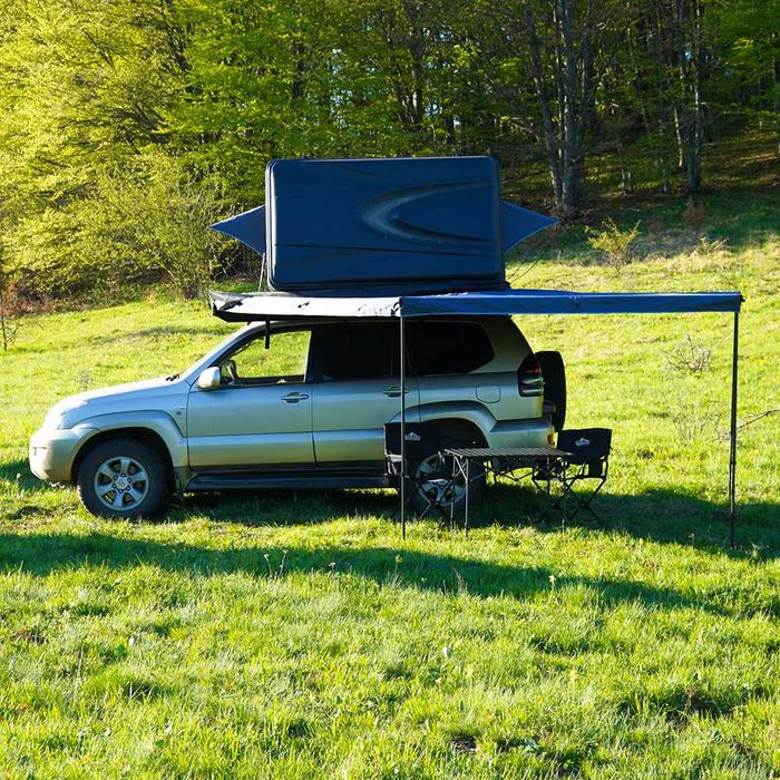 Marchiza auto Overlander 270 de grade, Husă PVC - Off Road, Camping 2.5 METRI cu LED - stanga sau dreapta