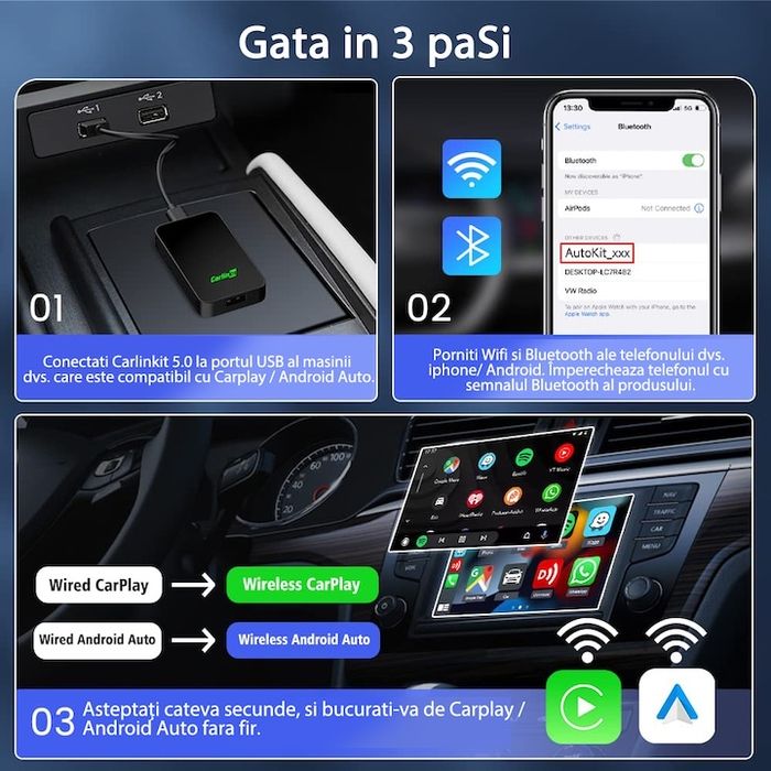 Безжичен адаптер Carlinkit 5.0 2air