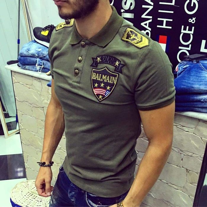 Tricouri BALMAIN t-shirt Army & Navy & Aviator oversize 4 nuante