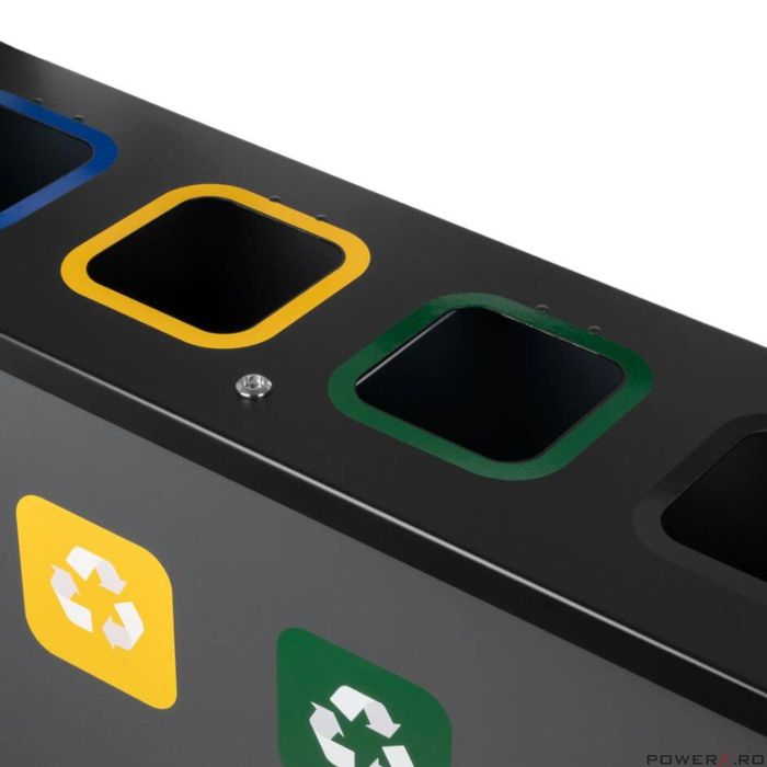 Cos de gunoi pentru colectare selectiva 4x60l, hartie, plastic,