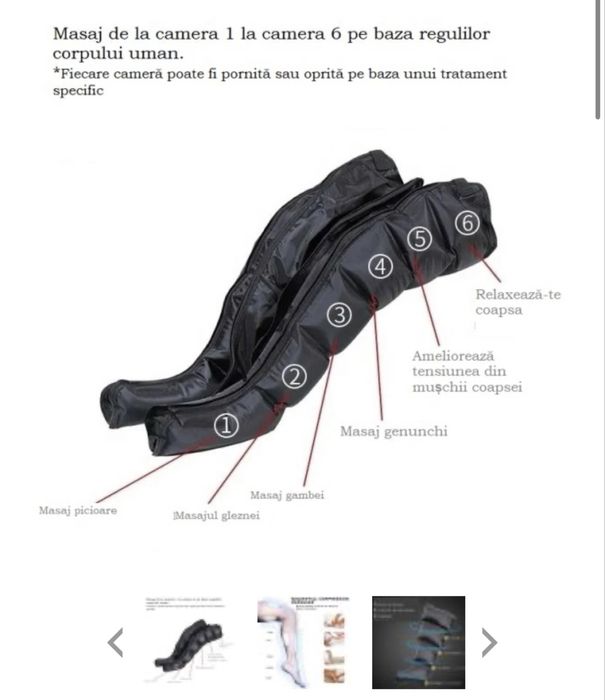 Ortosan Aparat de masaj pentru Picioare, Presoterapie, Drenaj Limfatic