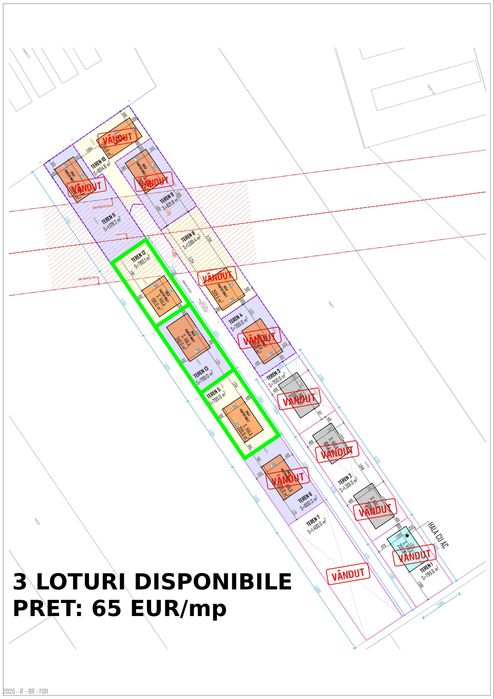 Loturi Teren Industrial Hale Bragadiru – 700m de Centura București – De la 65€/mp