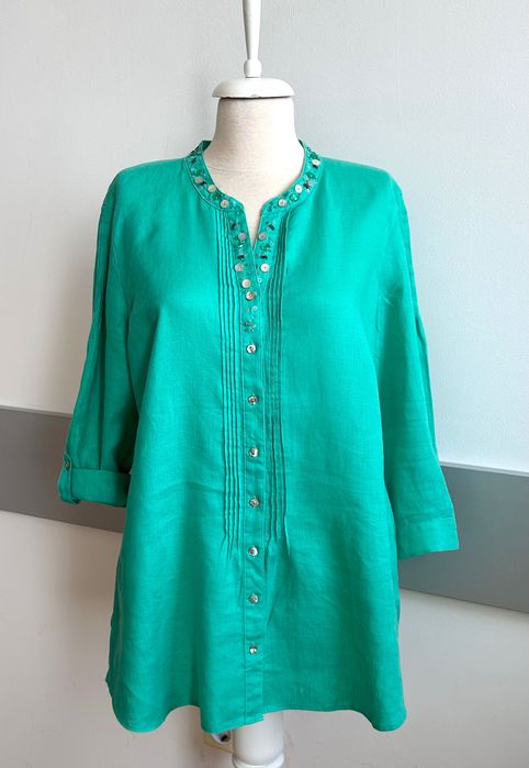 Разкошна ленена риза/туника MassimoDutti & зелена ленена туника