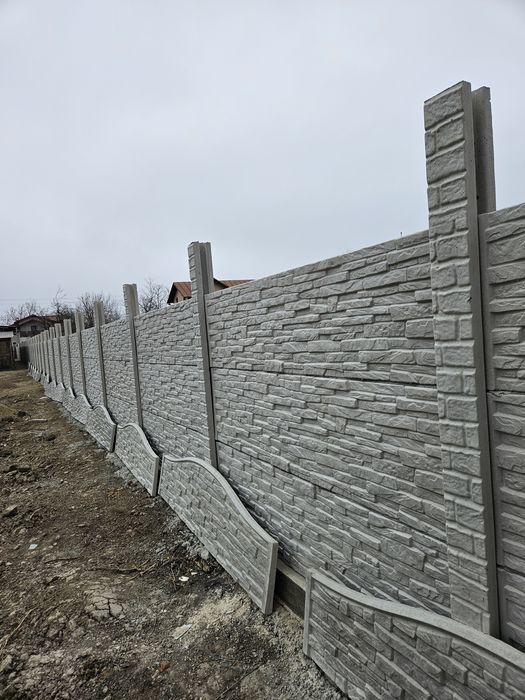 Montaj Gard beton, placi si stalpi Model Jaluzea!