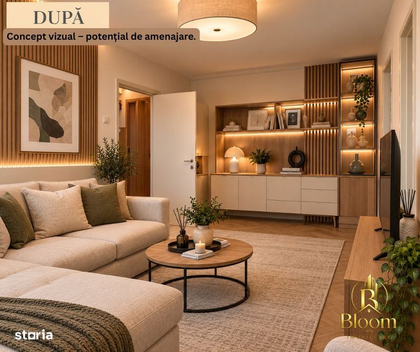 2 camere | ~50 mp | 2 balcoane | Centrală | Micro 16 – 53.000 €