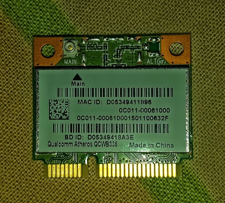 Wi-Fi + Bluetooth модуль Qualcomm Atheros QCWB335 (Half Mini PCIe)