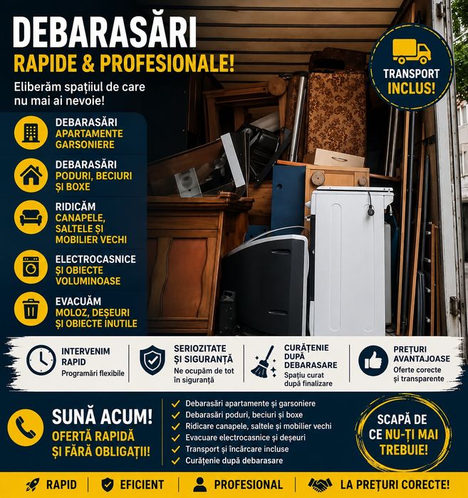 Debarasare mobila evacuare electronice mutari