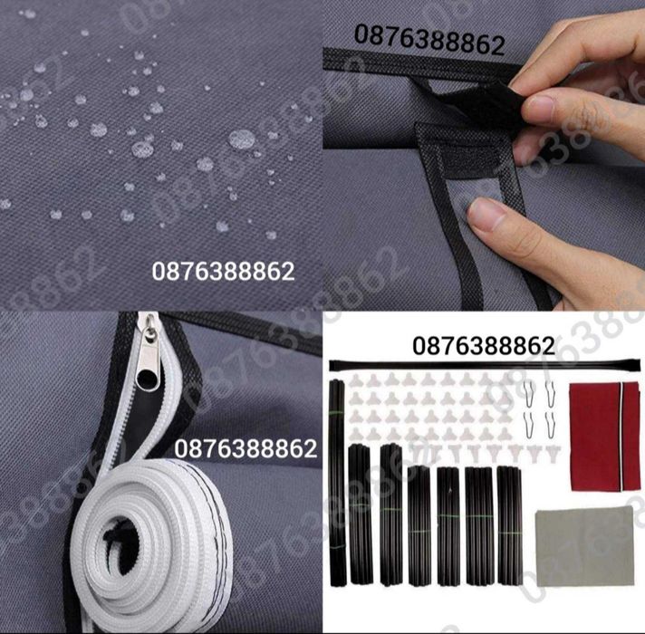 Текстилен триклирен гардероб, Органайзер за дрехи 130х175х45 см.