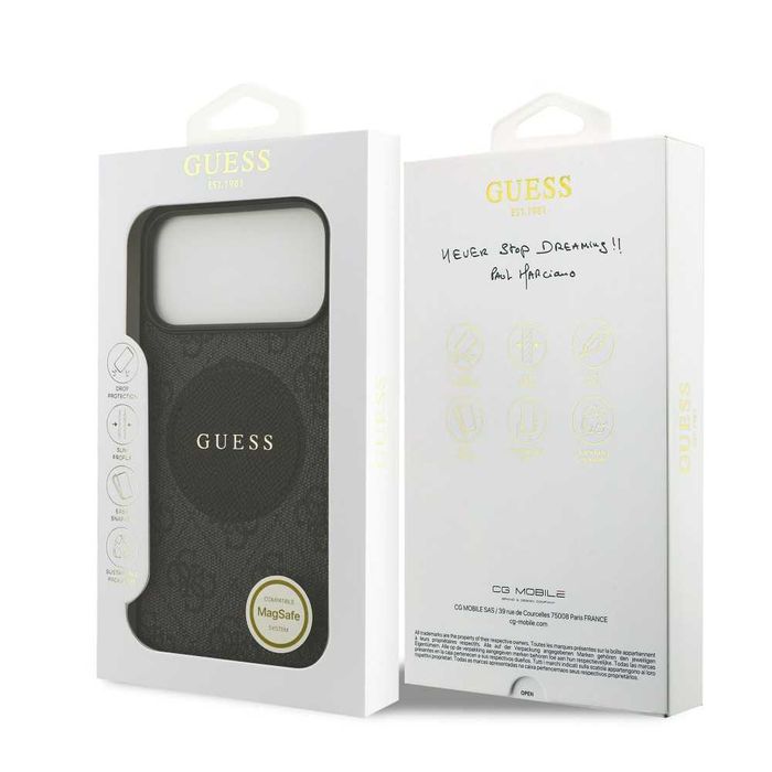 GUESS Калъф Magsafe за iPhone Air 17 17 Pro 17 Pro Max Черен /Classic