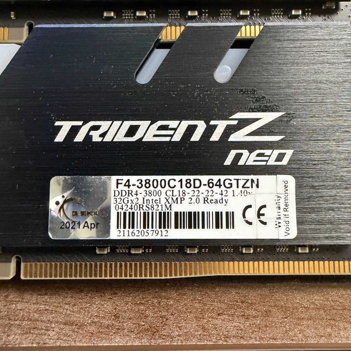64GB ddr4 G.SKILL trident z