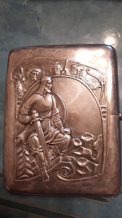 Портсигар серебряный, антиквариат