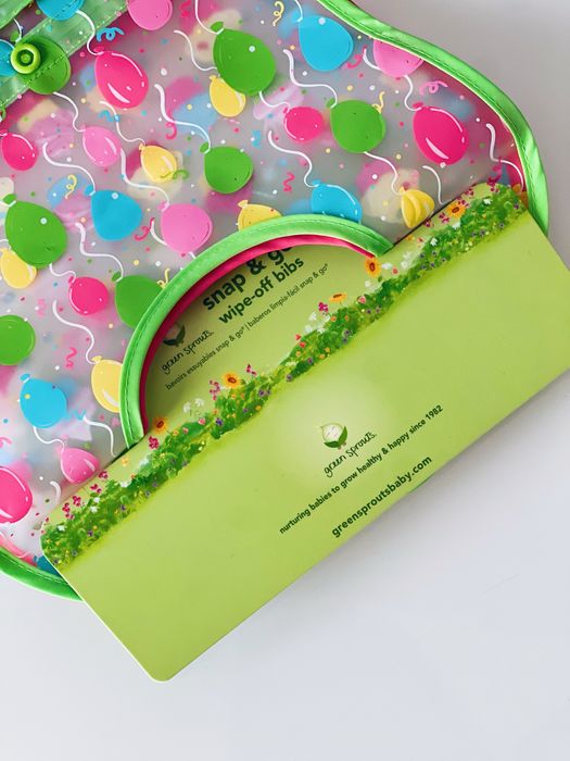 Set bavețici impermeabile Green Sprouts – wipe-off, culori vesele