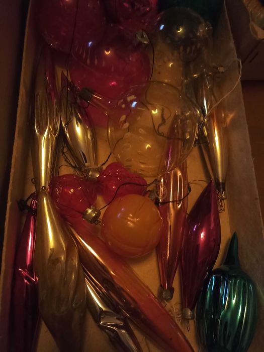 Елочные игрушки  стекло.производство ссср