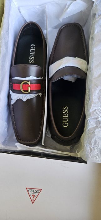 Mocasini Guess Aurolo din piele Bărbați