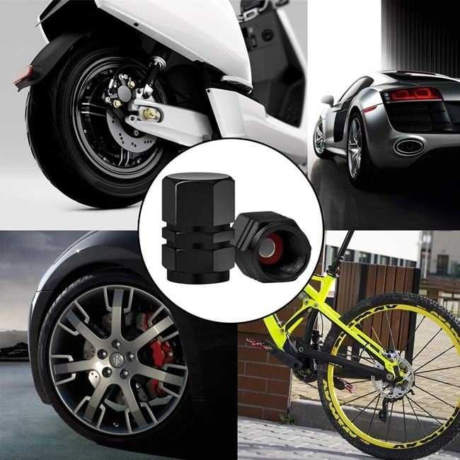 Черни алуминиеви капачки за вентили