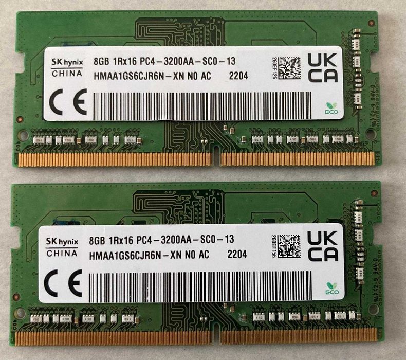 Kit 16 GB DDR4 ram laptop - 2 x 8 GB DDR4 3200 MHz - 290 lei