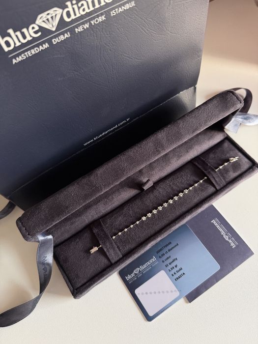 Златна с бяло злато и диаманти