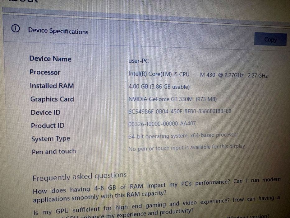 Лаптоп Toshiba Satellite A660-134 за части