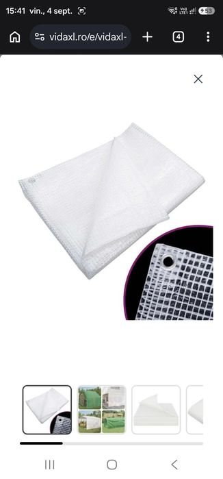 Prelată Leno 140 g/m², alb, 3x5 m