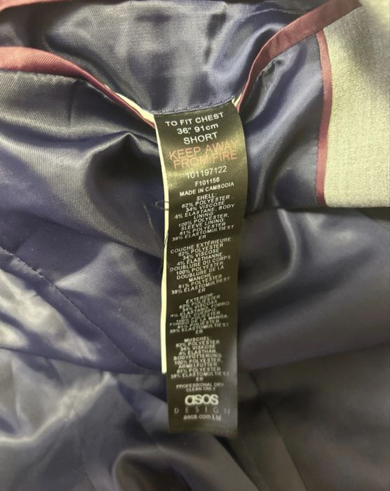 Sacou gri bărbați ASOS, nou cu etichetă, EU 46