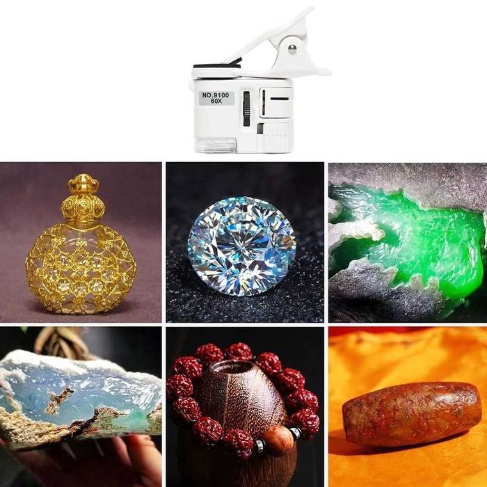 Microscop pentru telefon mobil 60, 100X Microscop de buzunar