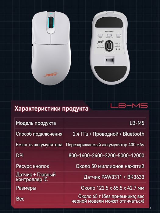 Беспроводная игровая мышка M5