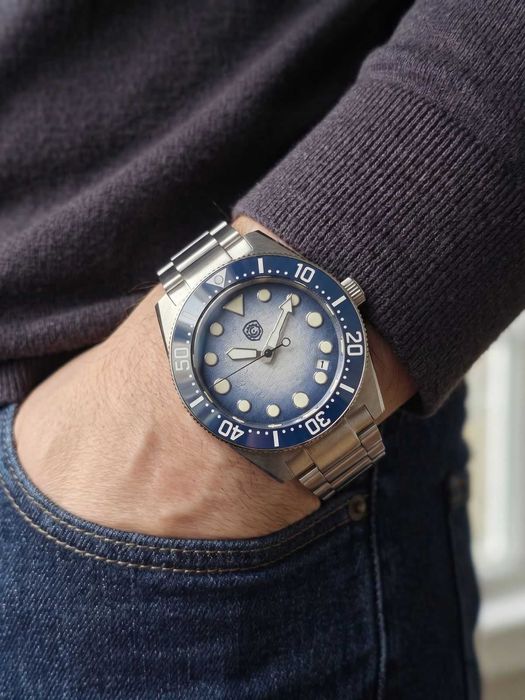 Ceas Automatic - Glacier Blue Diver 40mm - mecanism japonez
