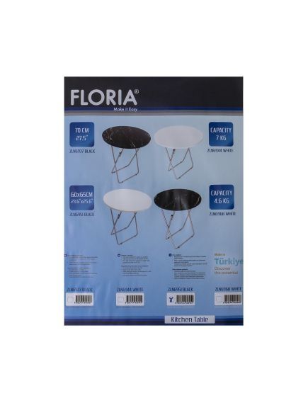 Masa plianta rotunda cu blat mdf, 60x65cmx 75h