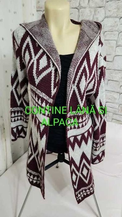Cardigan dama marimea M cred,lana si alpaca,stare f buna