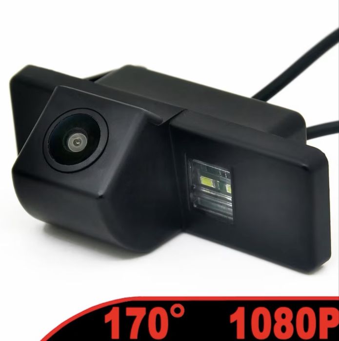 Cameră Marșarier Auto AHD 1080P pentru VW Golf 4, 5, 6, 7, Passat, Polo, Scirocco, Skoda Superb, Seat Leon, Ibiza Integrată în Lampa de numar cu LED