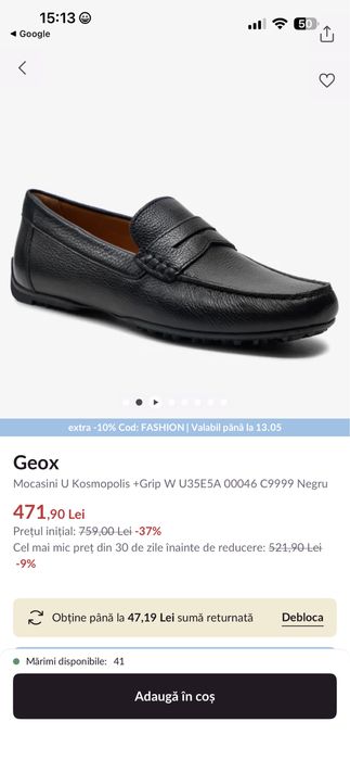 Mocasini barbati Geox marime 41