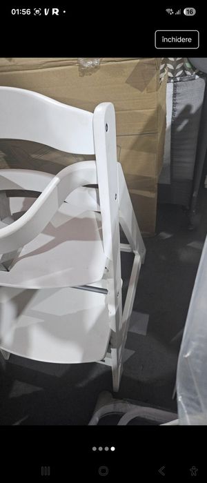 Scaun din lemn Roba-sit Up alb