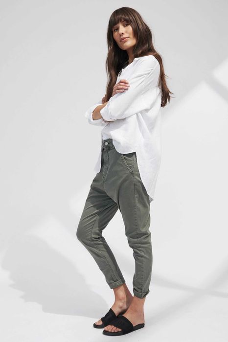 pantaloni military, army, Lee Cooper, 24 / XS, verde kaki, noi