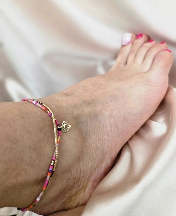 Bratari de picior cu pandantiv din aur 14k