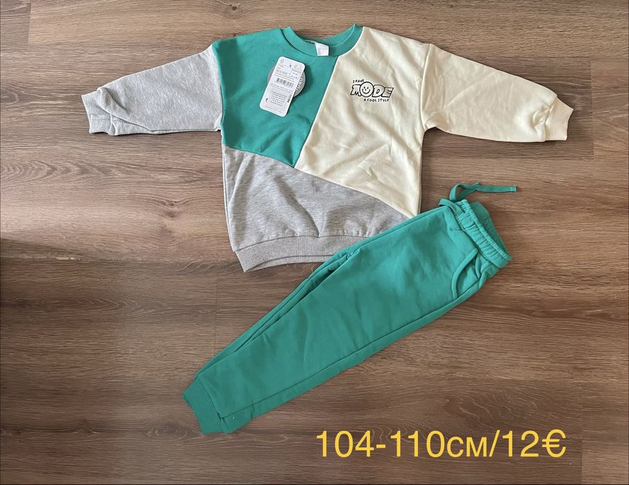 Нови комплекти пижами, блузи и панталони, 104,110,см