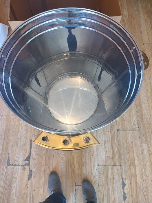 Cristelniță botez inox auriu