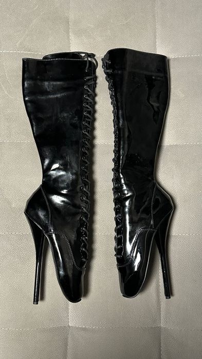 Сапоги Pleaser DEVIOUS Ballet-2020, черные (оригинал). р-р 39.