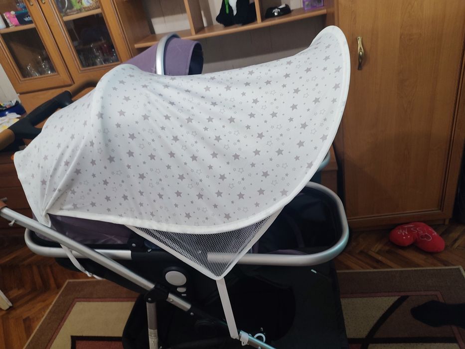 Комбинирана количка за близнаци  Chipolino duo smart lilac + кошници за кола + подаръци
