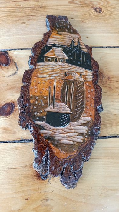 Картины на спиле дерева