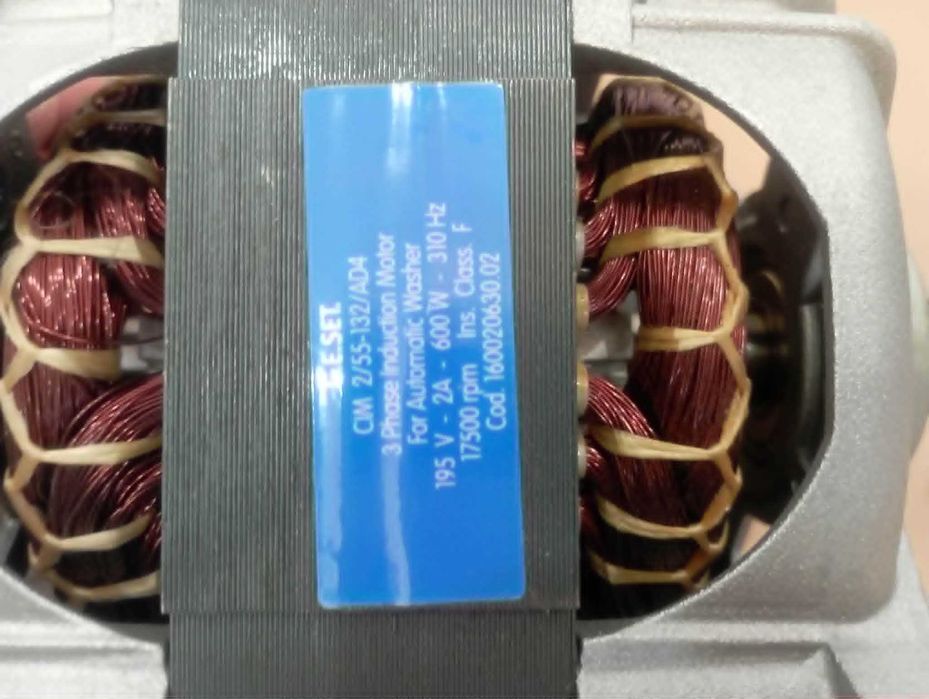 Ел. двигател / Мотор за пералня, Ремъчна шайба с ремък - INDESIT IWC 71282 ECO, ARISTON, WHIRLPOOL