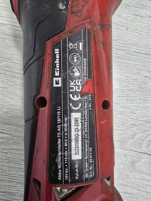 Акумулаторен ъглошлайф Einhell TE-AG 18/115-2 Li