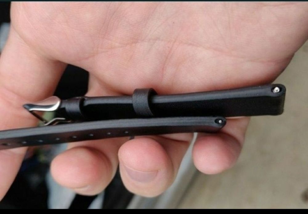 Curea neagra piele subtire 22mm Samsung watch s3 frontier Seiko negru