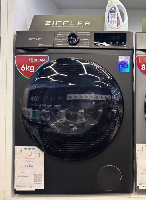 Mega aksiya Ziffler kir yuvish mashinasi 6 kg dastavka garantiya bor