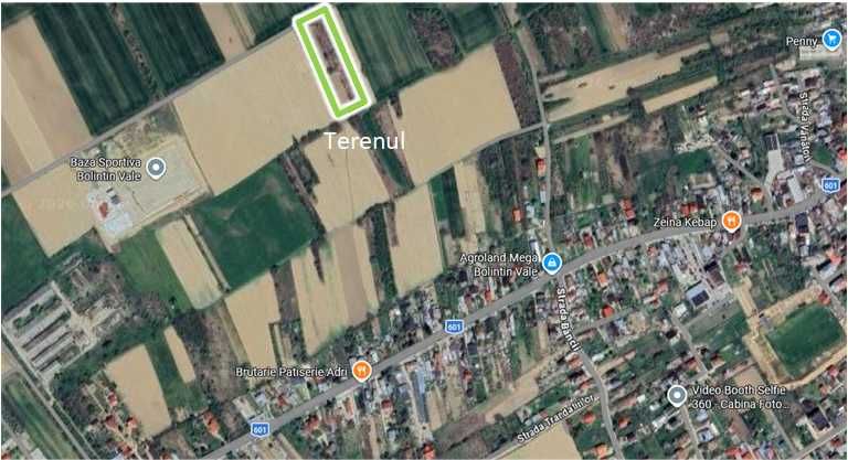 Vând teren în Bolintin-Vale, suprafața 6000 m², 20 euro / m²