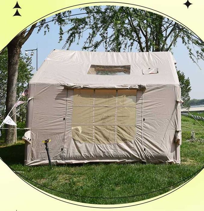 Cort gonflabil PROFESIONAL, camping, pescuit, aventura, 14 mp,
