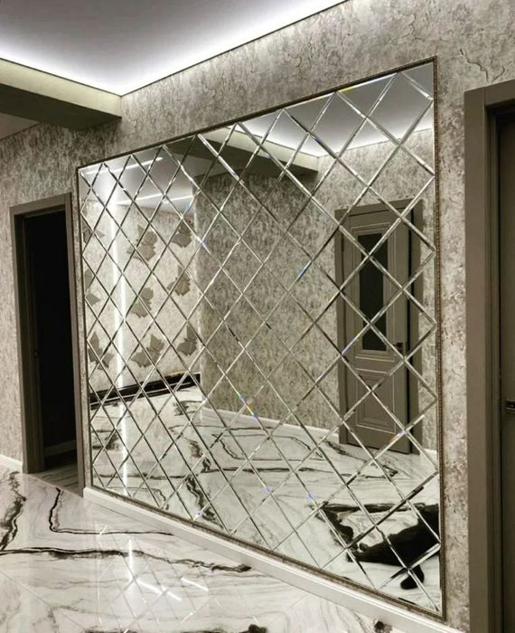 Rombik oynalar dushivoykabinalar va natyajnoy patalok 200000 sumdan