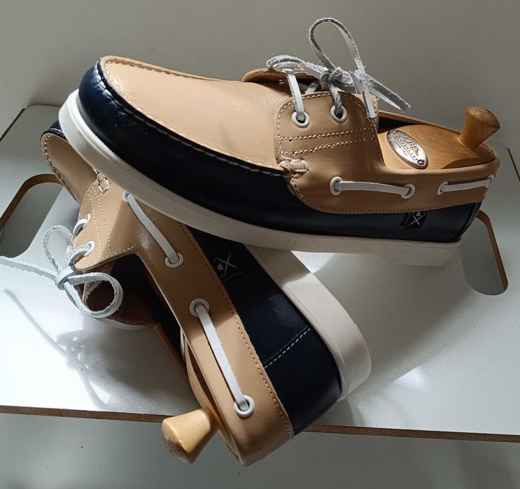 Pantofi boat 39 39.5 casual mocasini de lux Hackett London NOI piele
