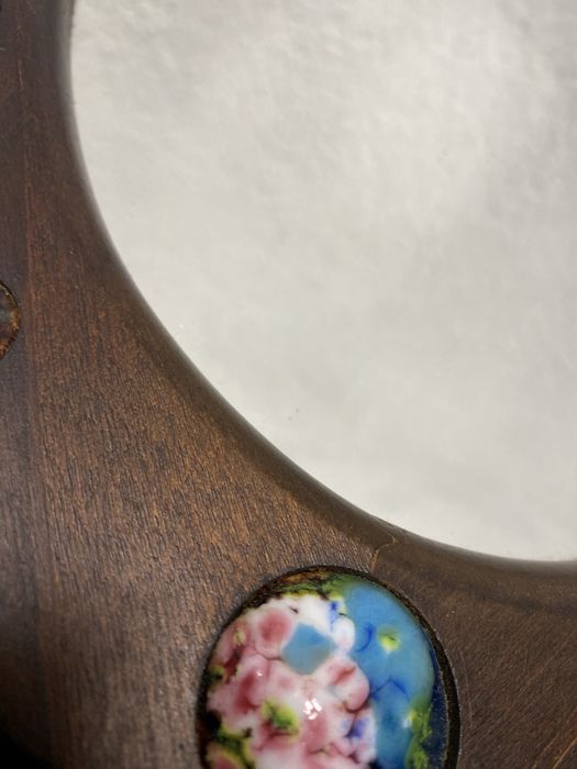 Старо френско огледало с орехова рамка