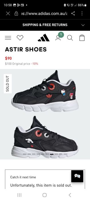 Vând Sneakersi Adidas Originals Hello Kitty, măsura 25